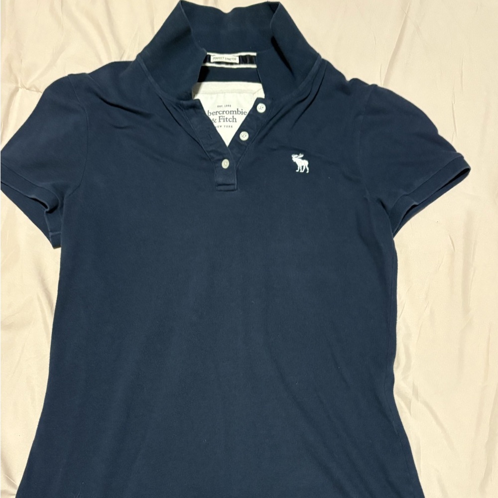 Abercrombie & Fitch Dark Blue Button-Up Shirt